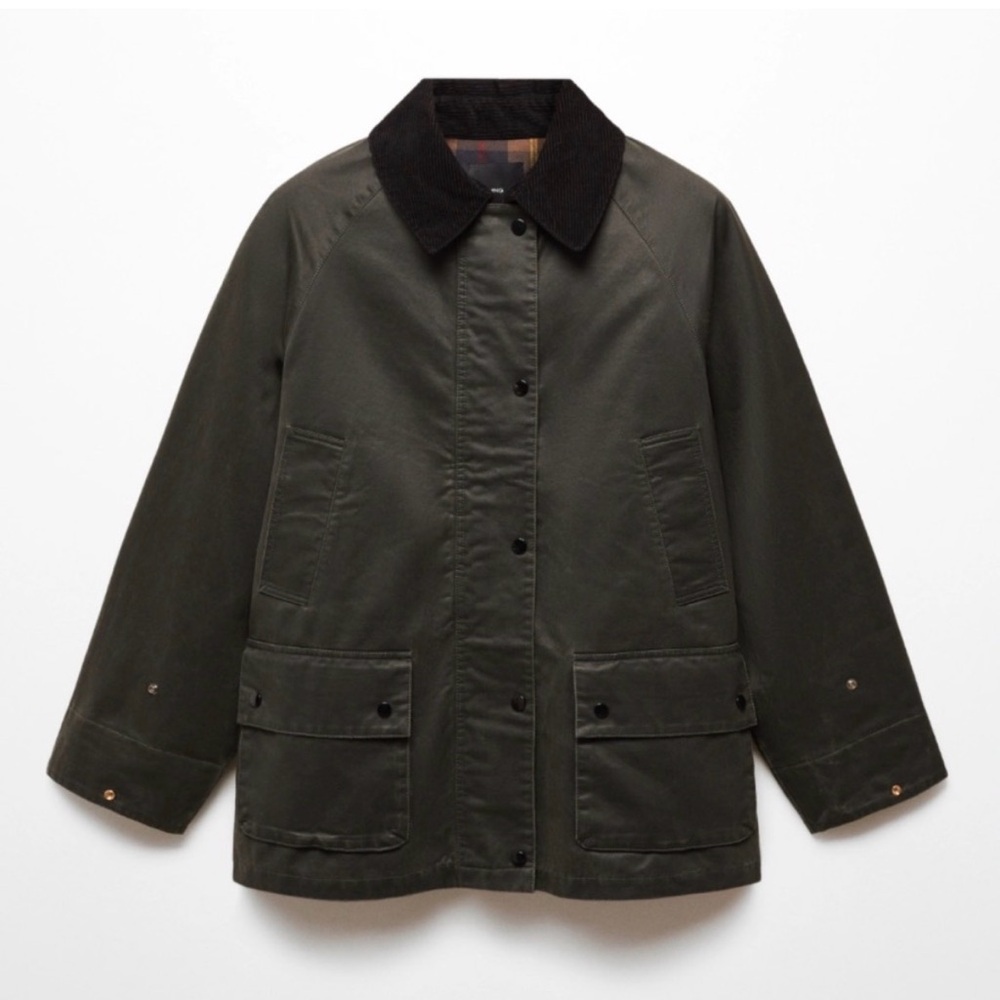 Mango Waxed Effect Short Parka